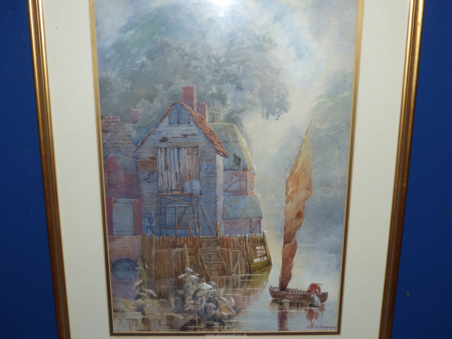 A framed and mounted well-executed Watercolour titled "Early Morning at The Mill", - Image 5 of 7