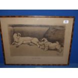 A framed Cecil Aldin Print entitled "You Big Stuff" published by Eyre and Spottiswoode Ltd.