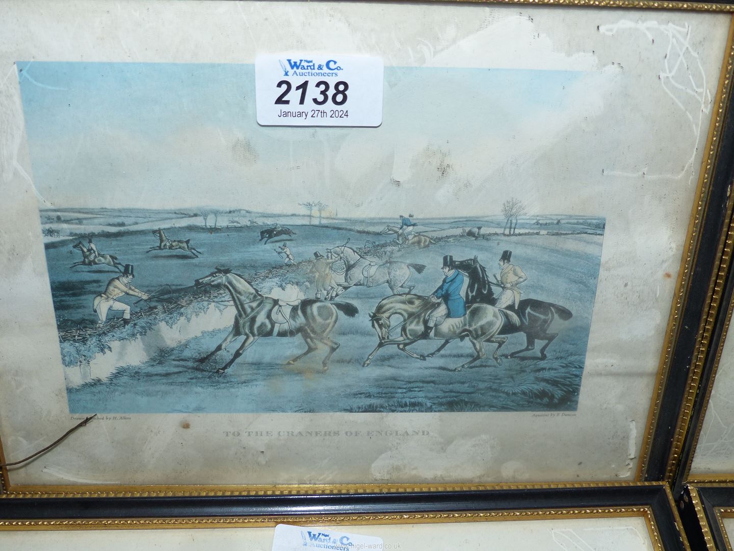Four H. Alken hunting Prints including Snob is Beat, The Meet, etc. - Image 2 of 5