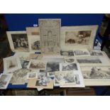 A portfolio of assorted Etchings and Engravings.