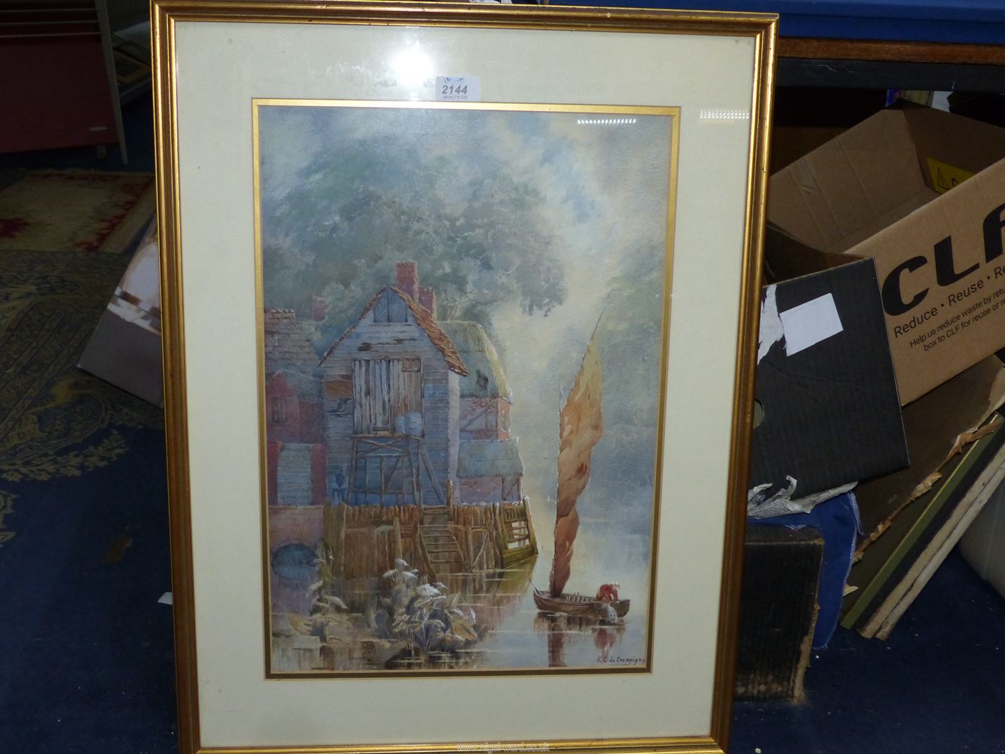 A framed and mounted well-executed Watercolour titled "Early Morning at The Mill", - Image 2 of 7