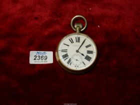 A collectable Nickel cased Goliath crown-wound Pocket Watch by "S.