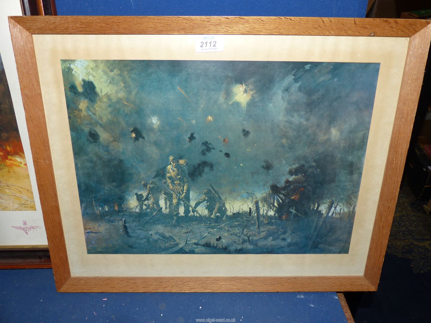A framed Print 'The Paras Are Landing' by Terence Cuneo, - Image 3 of 4