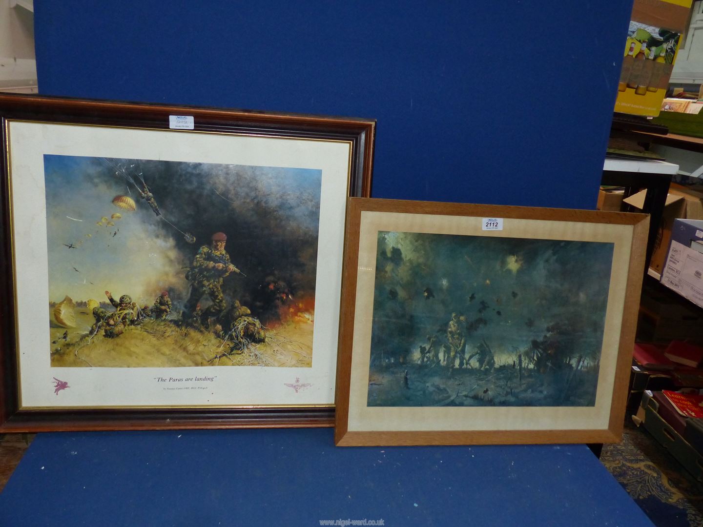 A framed Print 'The Paras Are Landing' by Terence Cuneo, - Image 2 of 4