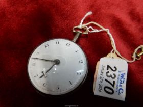 A SIlver pair cased Pocket Watch complete with inner and outer cases, London 1796, maker W.