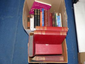 Two boxes of books to include General Electrical Engineering and The New Book of Knowledge, etc.