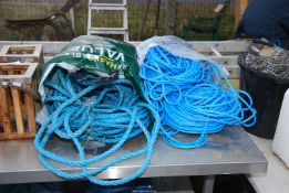 Two bags of nylon rope.