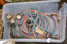 Acetylene gauges (no flash backs) and torches and pipe.