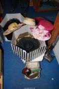 A quantity of ladies hats and hat boxes, etc.