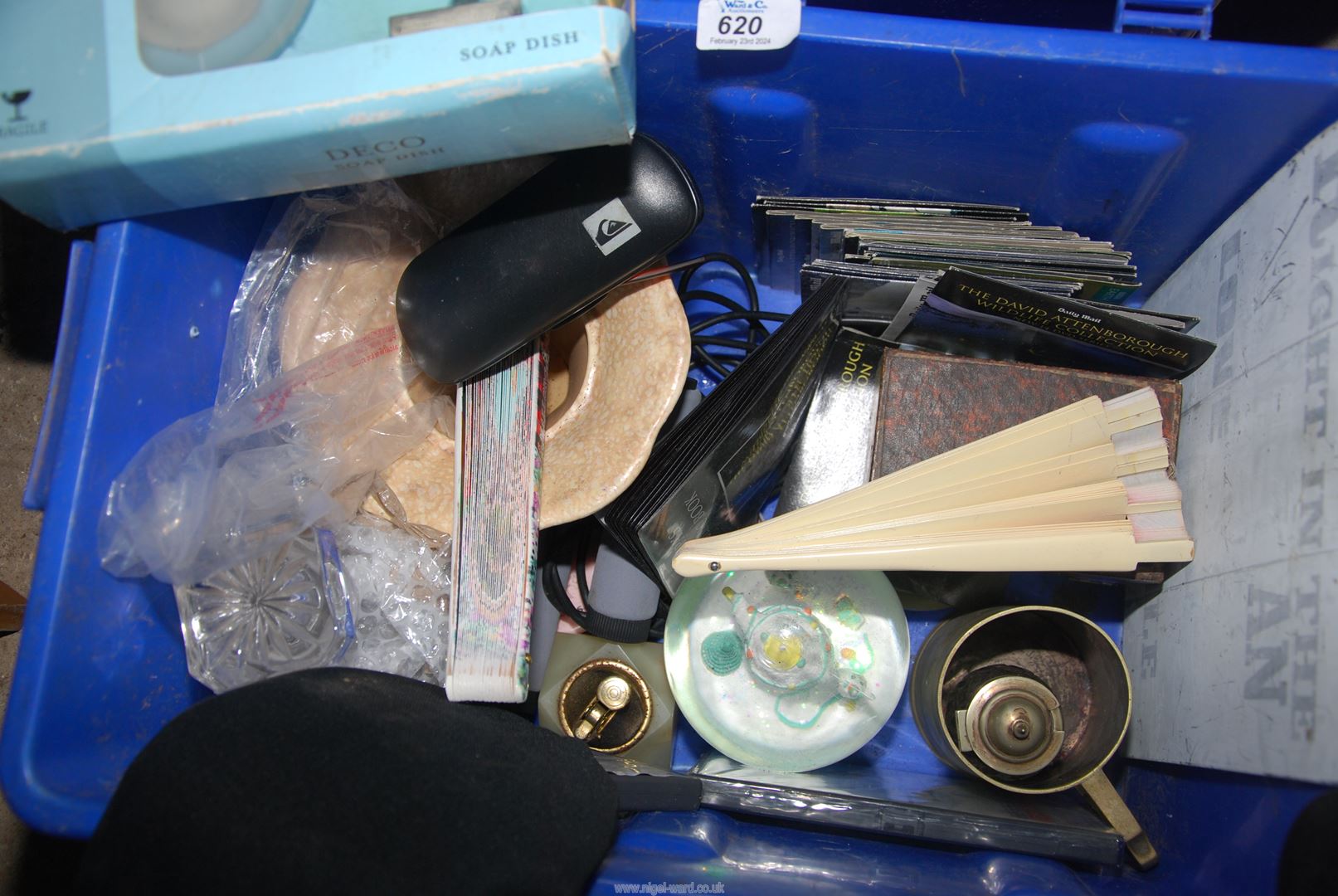 Two boxes of miscellaneous, clock, Stainless steel teapots,and Body protector, etc. - Image 4 of 4