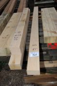 A length of Oak timber 87" long x 5" x 3"