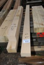 A length of Oak timber 87" long x 5" x 3"