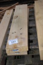 Two lengths of Oak timber 45" long x 9" x 3".