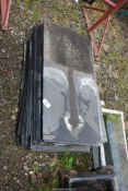 A quantity of roofing slates - 2' x 1'.