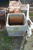 A galvanised water cistern - 20" square x 20" deep.