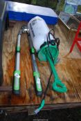 A garden sprayer and a 'Draper' adjustable arm loppers.