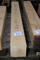 A length of Oak timber 64" long x 7" x 7".