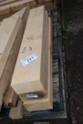 Three lengths of Oak timber 45" long x 7" x 4".