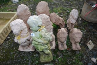 A quantity of concrete lion Ornaments etc.