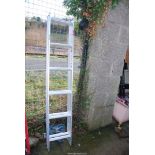 A six rung aluminium loft ladder.