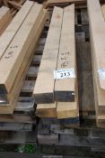 Six lengths of Oak timber 42" long x 4" x 3".