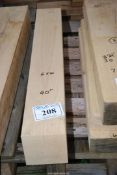 A length of Oak timber 4-" long x 6" x 6".