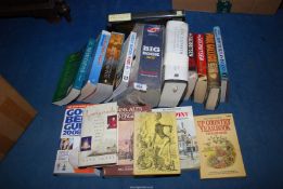 A quantity of books including a signed edition of "Queen Elizabeth the Queen Mother" the official