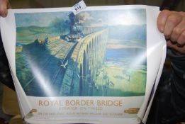 A quantity of British railway posters.