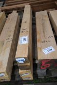 Four lengths of Oak timber 46" long x 3 3/4" x 3".