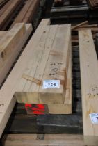 Four lengths of Oak timber 46" long x 5 1/2" x 4".