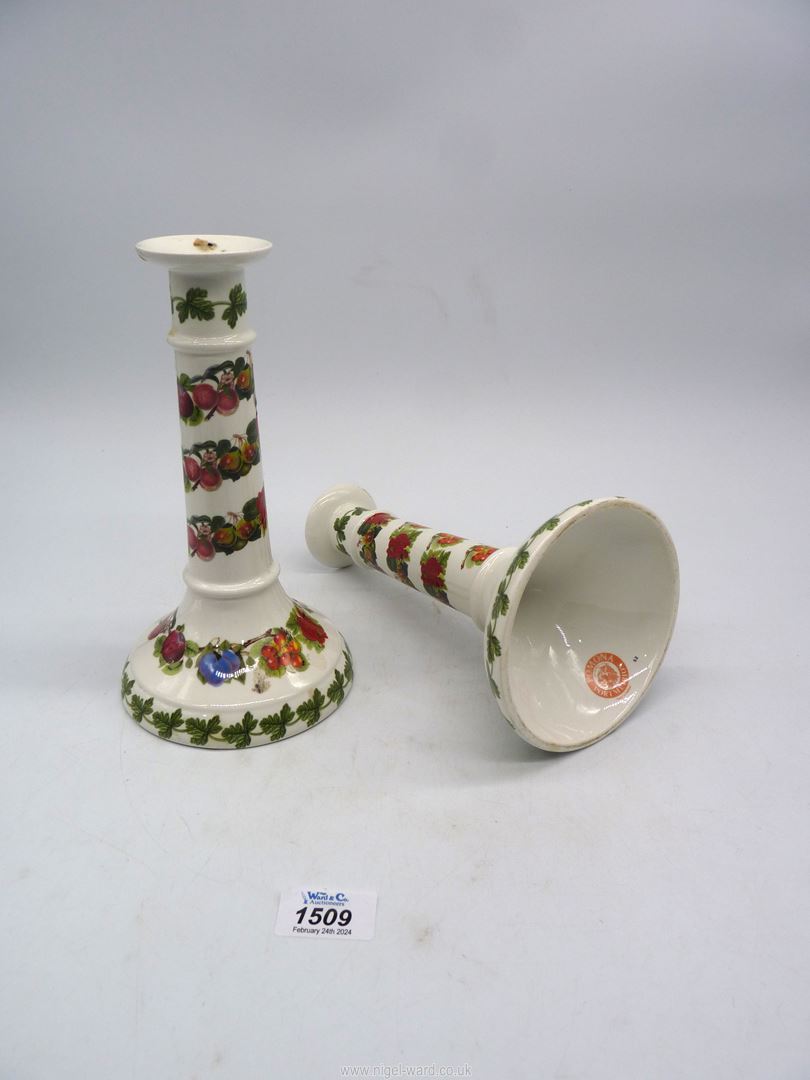 A pair of Portmeirion Pomana candlesticks, - Image 2 of 2