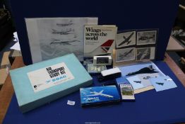 A quantity of Aviation items including BOAC Air Transport study kit,
