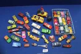 A quantity of toy vehicles including; Corgi Comics 'Noddy' car, Matchbox Siva Spyder, canoes, etc.