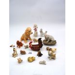 A small quantity of animals including Sylvac Spaniel, Royal Doulton, Wade Whimsies etc.