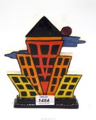 An Old Ellgreave Lorna Bailey "Manhattan Skyline " flat back, limited edition no.