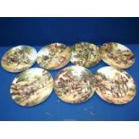 Seven Wedgwood Bradex plates of Country Days series with printed signature "C.