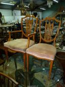 Two fine quality shield back Chair, (one an armchair),
