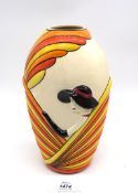 A rare large Lorna Bailey Deco Lady Vase, 11 1/2" tall.