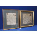 Two maps - 'Herefordshire drawn from the Beft Authorities' engraved for the Universal magazine,