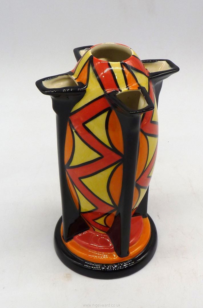 An Old Ellgreave Lorna Bailey "Arabesque" Vase, 8" tall. - Image 2 of 3