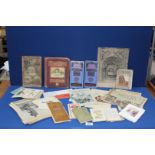 A quantity of ephemera including Cunard brochure, 1953 Penguin Books list,