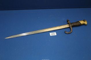 A French Bayonet dated 1876, without scabbard.