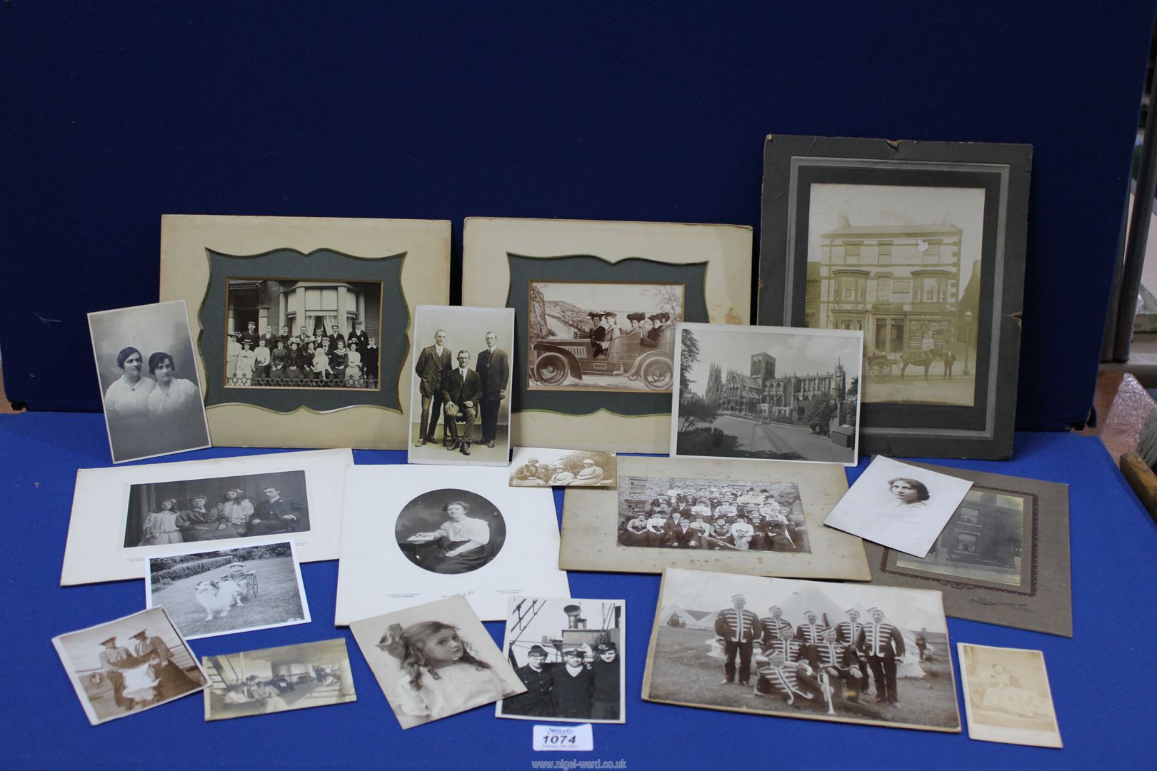 A quantity of Victorian and later photographs, including military brass band,