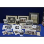 A quantity of Victorian and later photographs, including military brass band,
