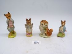 Three Beswick figures plus one other including Taylor of Gloucester, Old Mr.