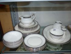 A box of Royal Doulton "Sarabande" dinner service for six settings including dinner,