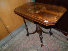 An imposing Rosewood and other woods occasional Table,