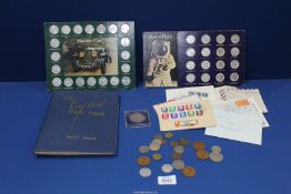 'A The Capital' stamp album (partly filled) some in envelopes, two mounted Shell token sets,