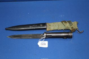 A Belgian FN (African issue) Bayonet and scabbard.