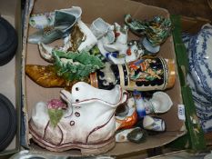 A quantity of collectable shoes [23] including Murano glass, crested ware, German boot,